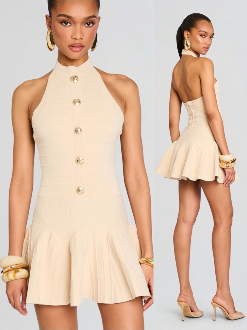 NEW Retrofete Andy Knit Dress - Bone Size Large Contemporary Luxury NWT. Sk22 - Picture 1 of 11